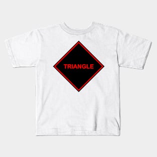 Black Red Triangle Kids T-Shirt